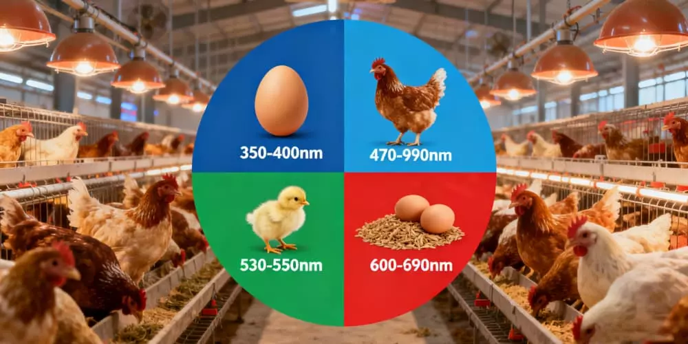 effects of light color for chickens